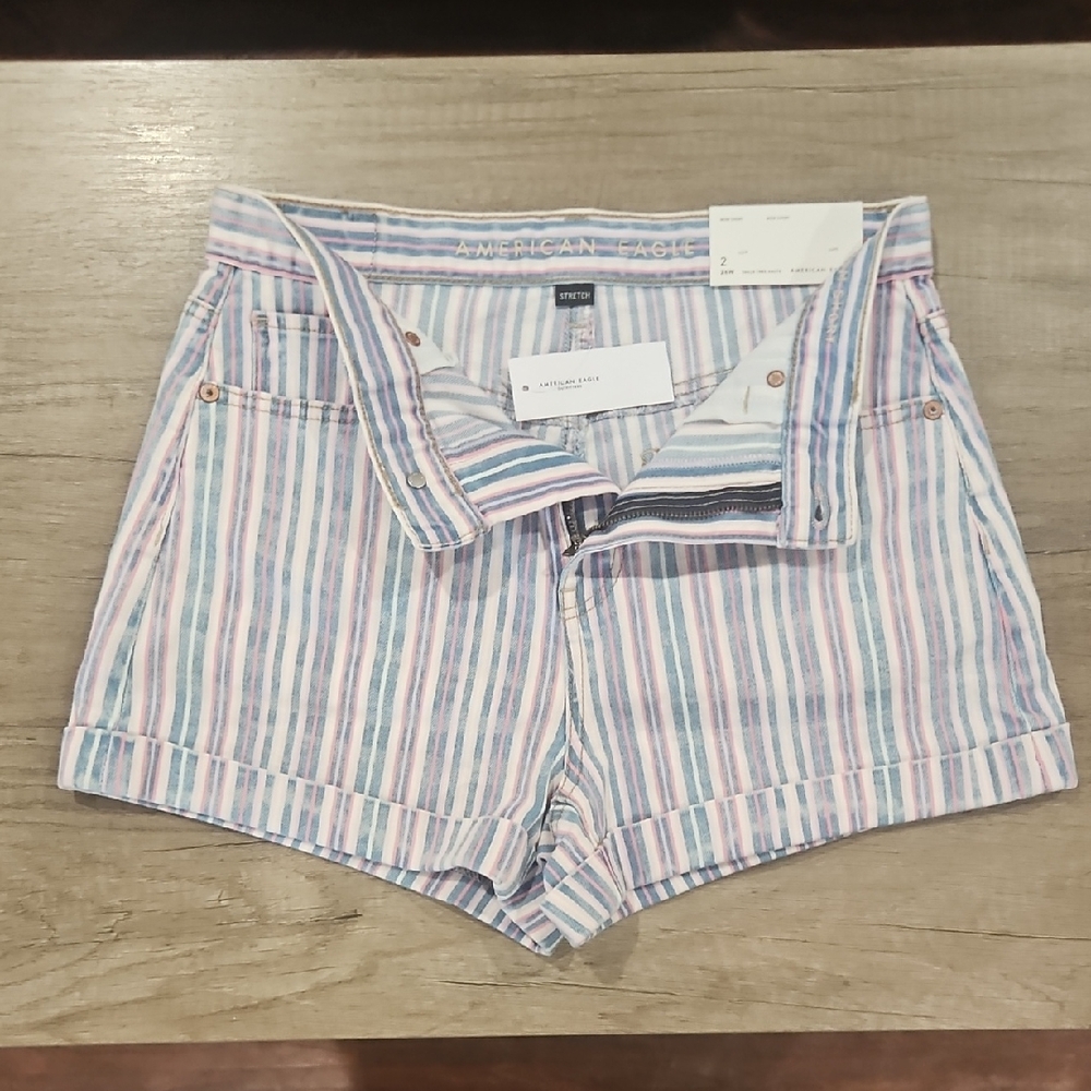 American Eagle Outfitters Women's Striped Shorts - Multicolor size 2